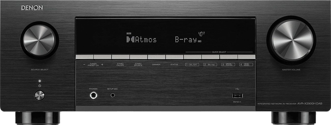 Front view of Denon AVR X2900H device