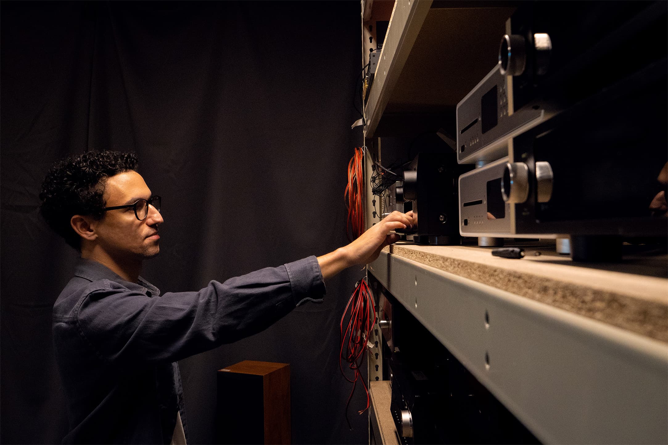 Nilo checking the sound