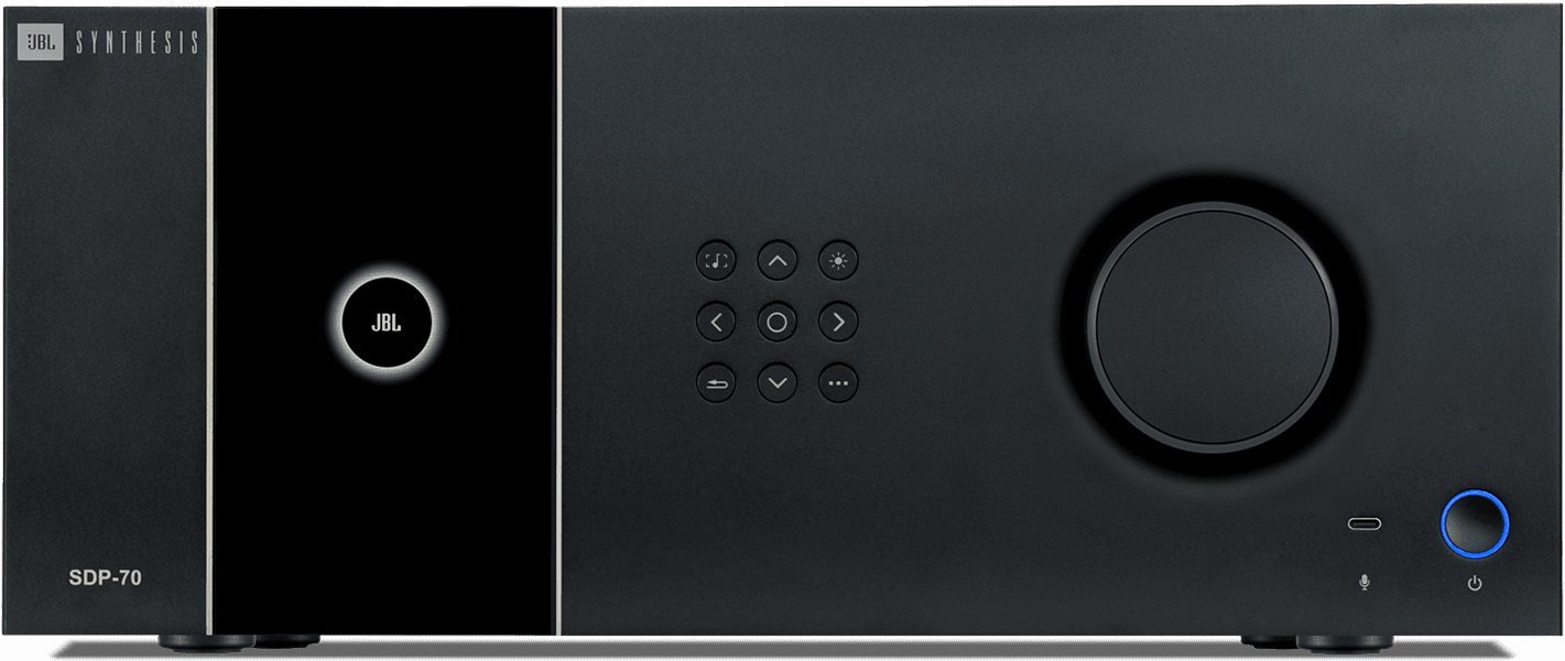 Front view of black JBL Synthesis SDP-70 processor
