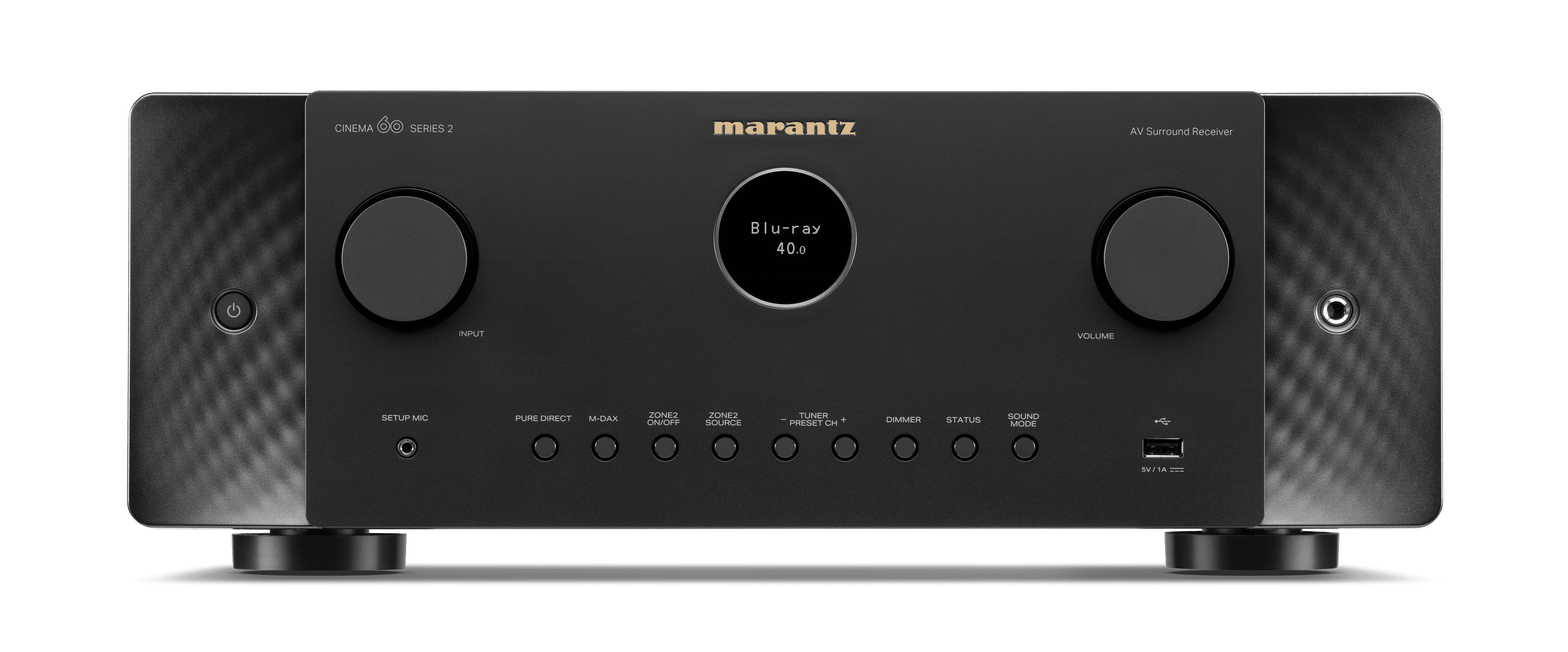 front view of black marantz cinema 60 series 2 device