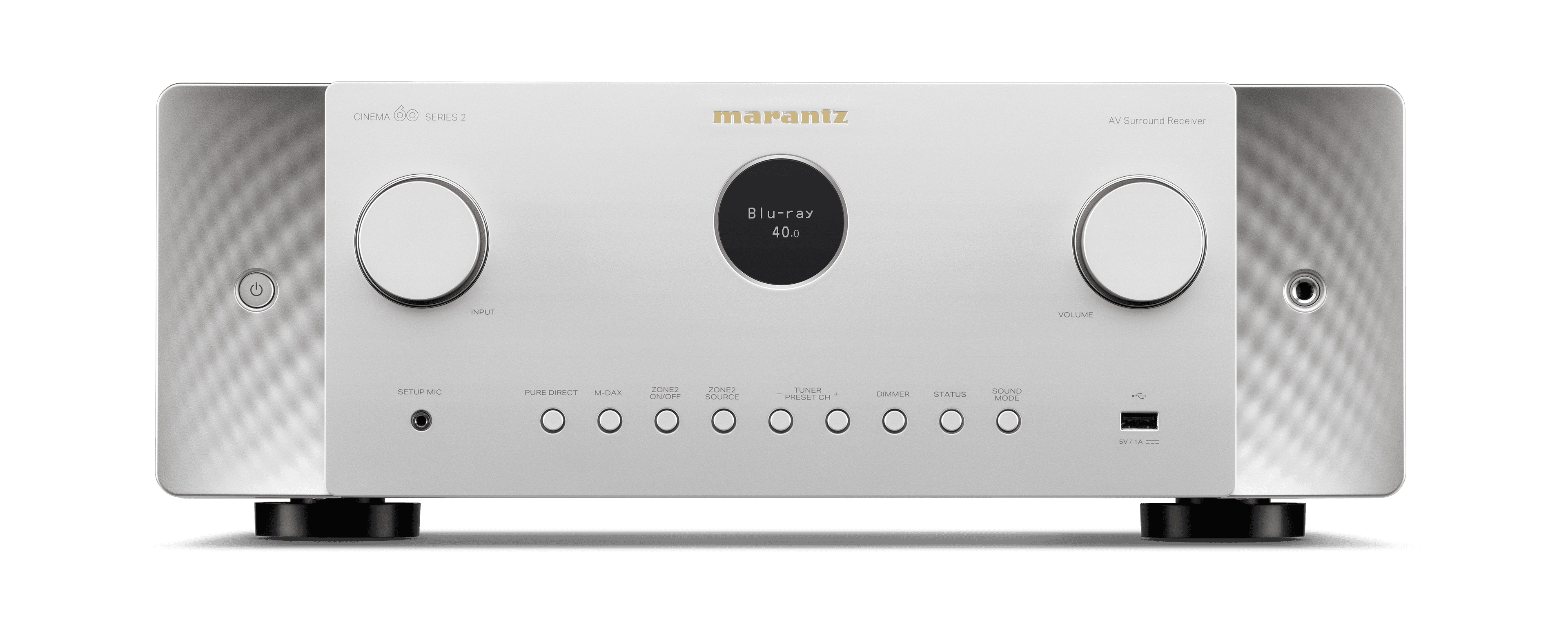 front view of silver marantz cinema 60 dab series 2 device