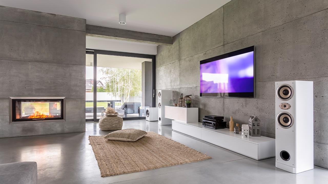 Livingroom with home audio