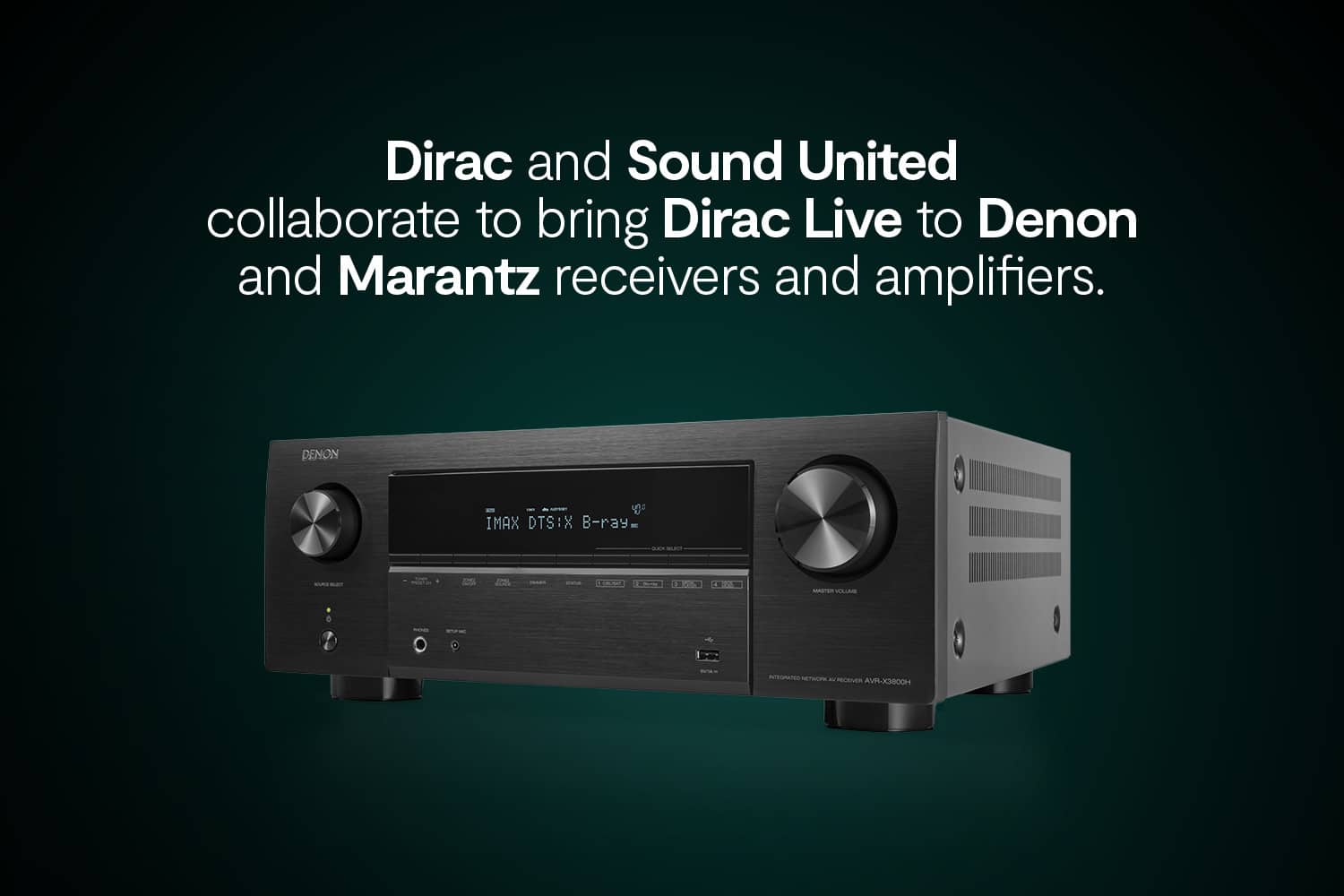 Gedragen geleidelijk consensus Dirac and Sound United announce strategic collaboration to bring Dirac Live  to Denon and Marantz - Dirac